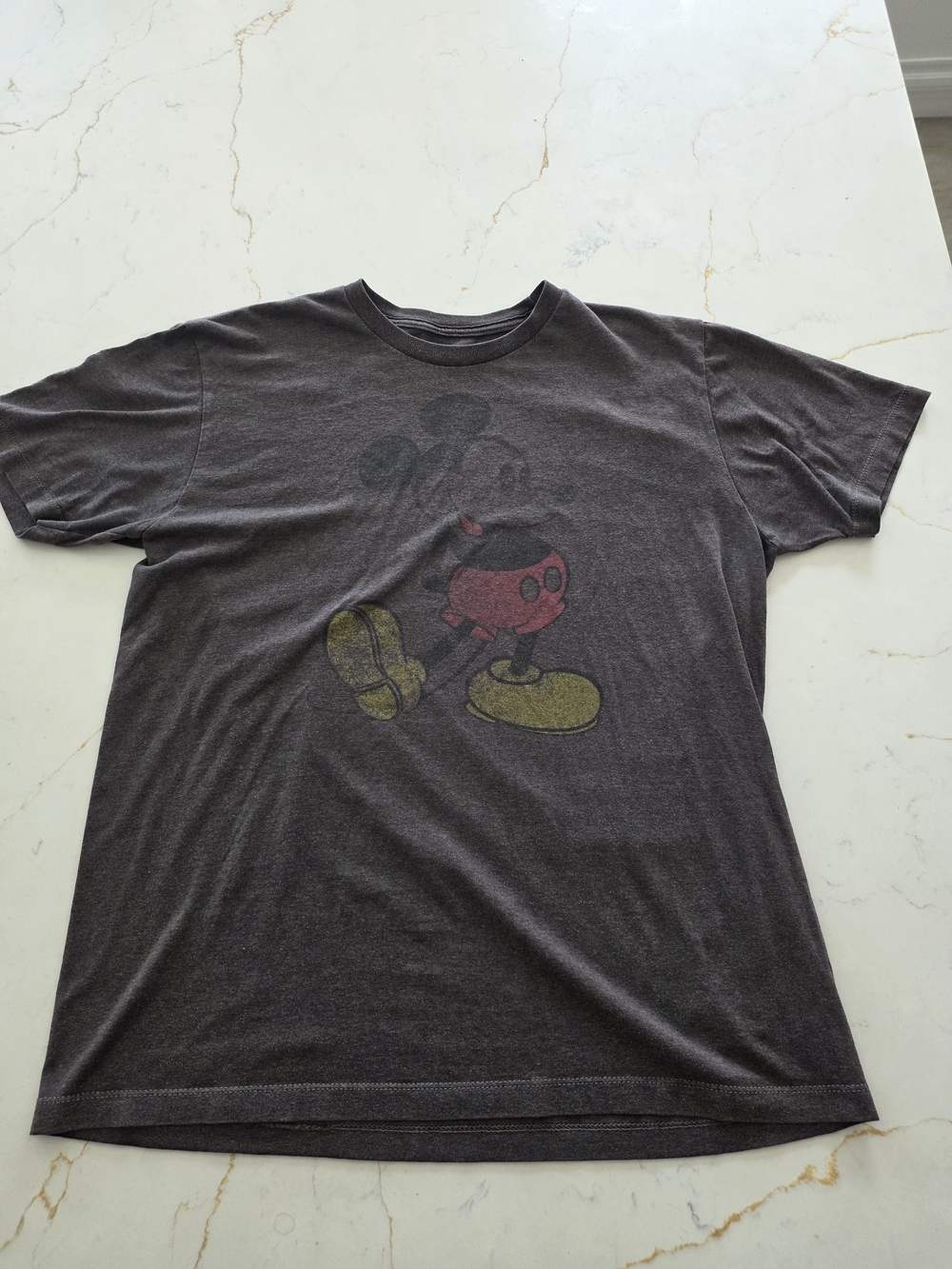 Faded Charcoal Mickey Mouse Large Tee Pre Owned